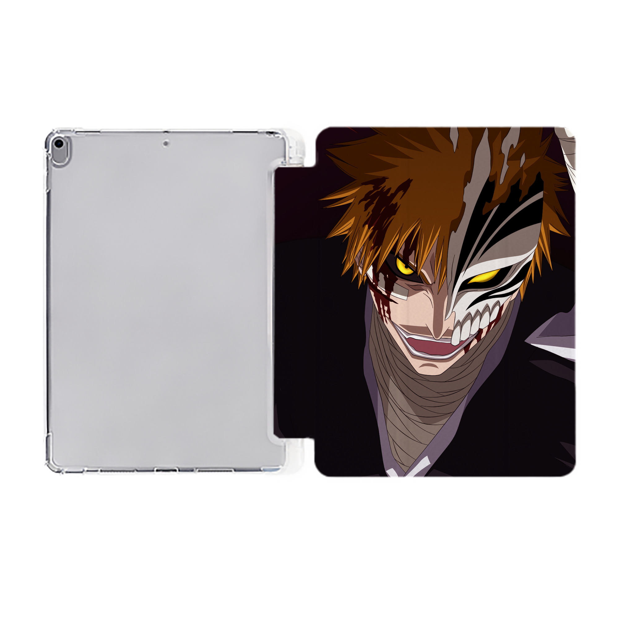 （画像用） ブリーチ BLEACH IPad ケース ペン収納付き 三つ折りスタンド PUレザー×シリコン 対応機種9.5/10.5/10.9インチ